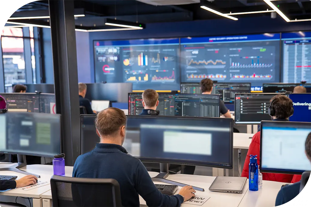 Aspire Security Operations Centre analysts monitoring threat dashboards