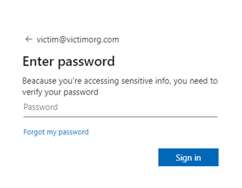 Phishing password capture