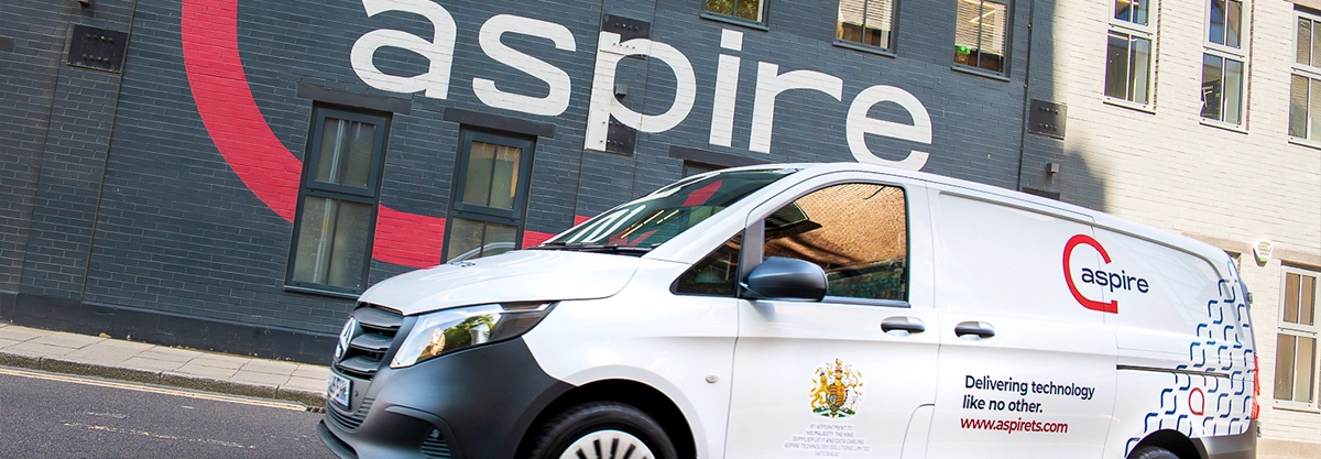 aspire van outside of office